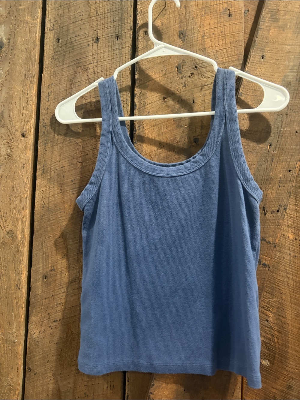 American Eagle Outfitters Dusty Blue Scoop Neck Tank